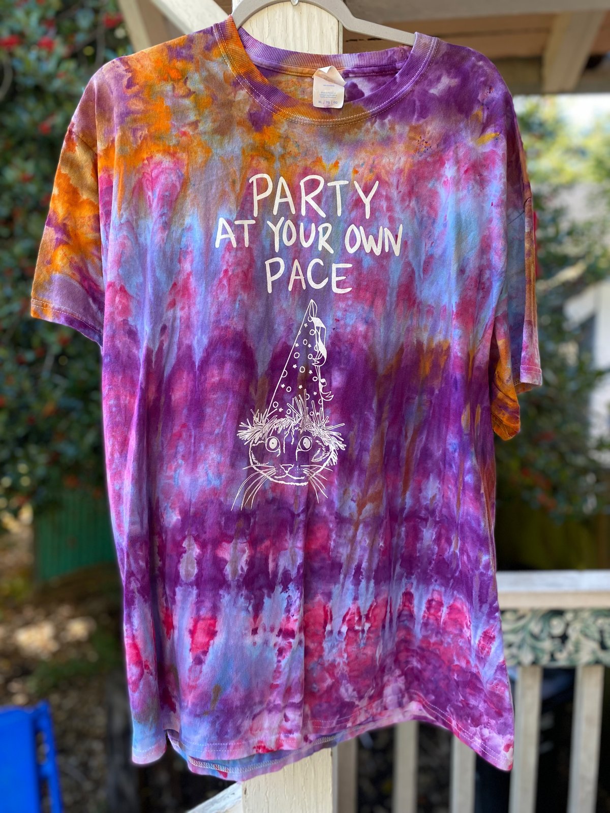 Image of XL Party At Your Own Pace Tie Dye Shirt 3