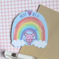 Image 3 of Roy G. Biv Rainbow Cat - Sticker 