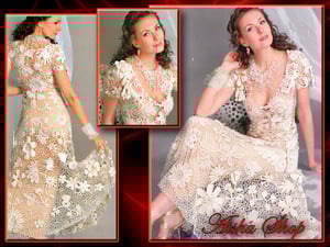 Image of Crochet Patterns eBook Irish Lace Dresses Wedding Diagram FREE SHIPPING - JMEEE