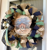 Image 3 of Nativity Mesh Wreath