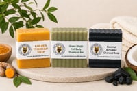 Image 2 of Earth Blessings Soap Bundle (Turmeric, Green Magic, Charcoal)