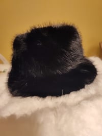 Image 2 of FIONA FUR HAT BLACK 