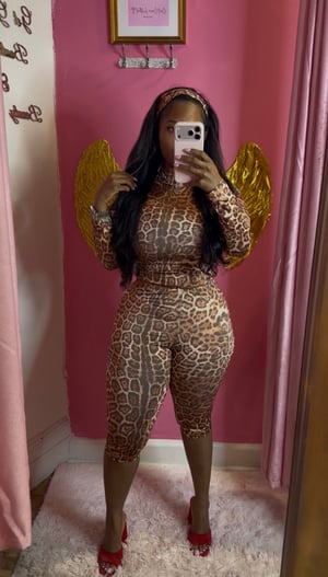 Image of Cheetah’d 2 piece W/ Headband