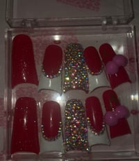 Image 1 of pink enchanted press ons