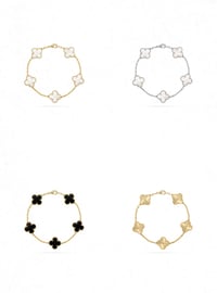 18K gold filled clover bracelets 