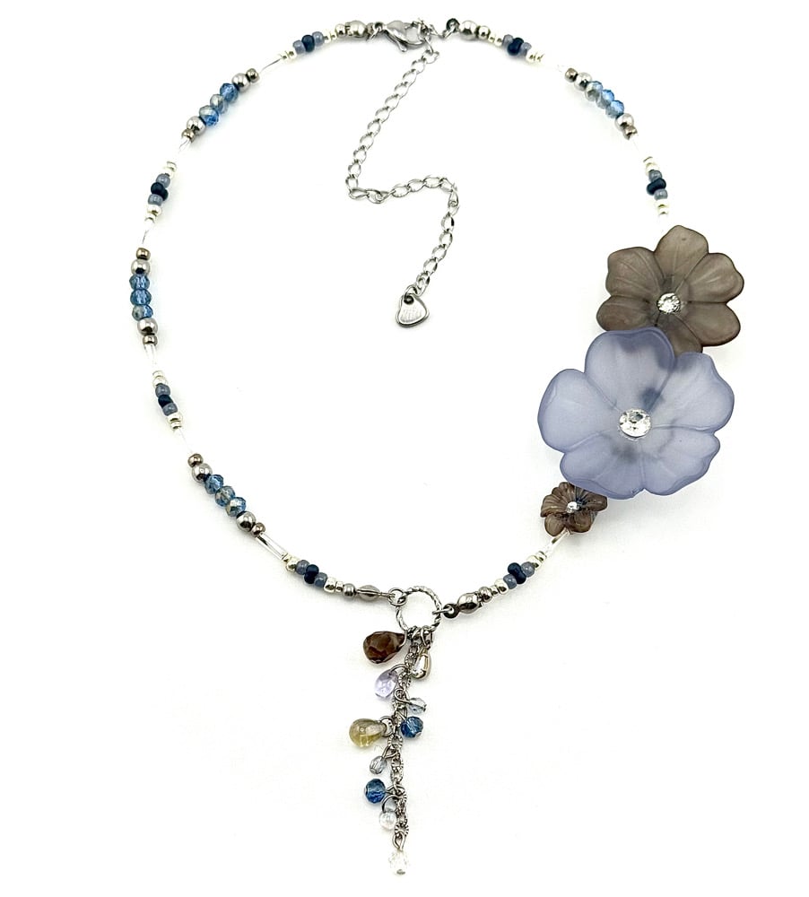 Image of Silver Poppy Necklace