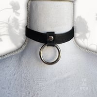 Image 1 of  BLK SMALL RING CHOKER 