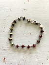 garnet and green turquoise bracelet