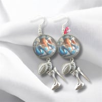 Blue Detroit Lions Football Stillettos