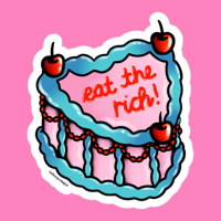 ‘EAT THE RICH CAKE’ Vinyl Sticker