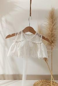 Image 4 of Photo prop - Newborn girls photography set - Arlene - off white
