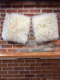 Image 2 of Sheepskin WHITE Wool Leather Shearling Pieces in Rectangle Natural Shapes