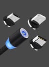 Elough 360 Rotate Magnetic Cable Fast Charging Magnet Charger Micro USB C Type C Cable For iPhone 