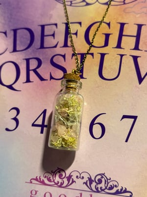 Image of Rose Quartz + Snake Skin Necklace