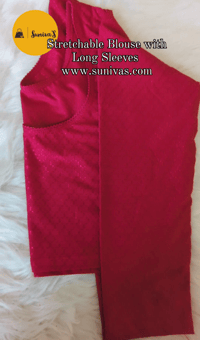 Image 2 of Chandra_Premium Quality Stretchable Blouse  with Long Sleeves