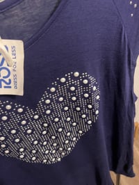 Image 3 of NWT pearl stud heart top
