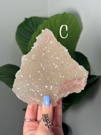 Image 5 of DOUBLE SIDED PINK ICY APOPHYLITE SPECIMENS -INDIA-