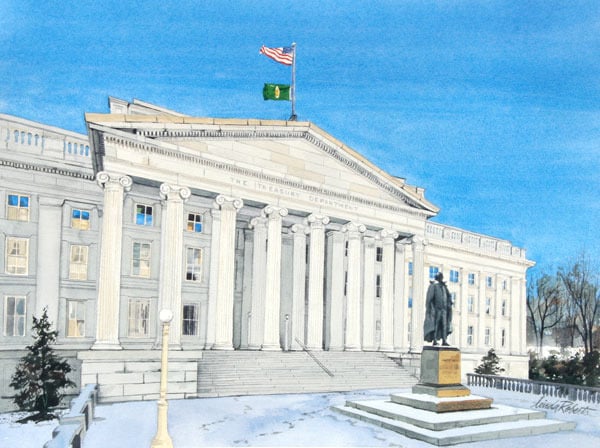 Image of US Treasury Building, Washington, D.C.