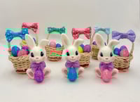Image 3 of Retro Spring Bunny with Easter Egg Tabletop Decor