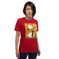 Image 1 of Cats and Peony Unisex T-Shirt