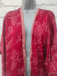 Image 5 of Katie Kimono Kaftan-  maroon and cream