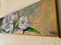 Image 5 of  Original Painting. Mixed Media on Canvas “Gold & Blossoms"  by Sheila Cameron copy