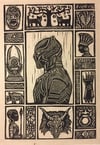 Black Panther Block Print