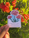 January Birth Month Flower Waterproof Vinyl Sticker 