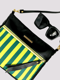 Image 5 of Green stripes crossbody