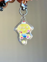 Image 4 of cat and puppy acrylic charm 