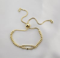Image 1 of Starred Safety Pin Bracelet 