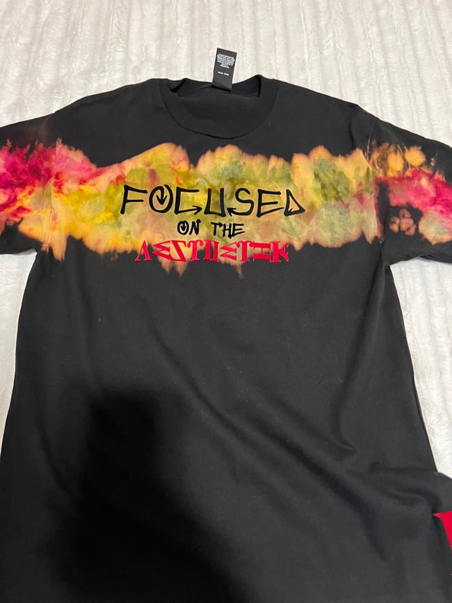 REVERSE TIE DYE (marron/yellow/olive)