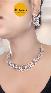 Image 3 of Ariana CZ Australian Diamond Necklace Set