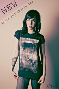 Image of Girl and Skull tee shirt (Uni sex)