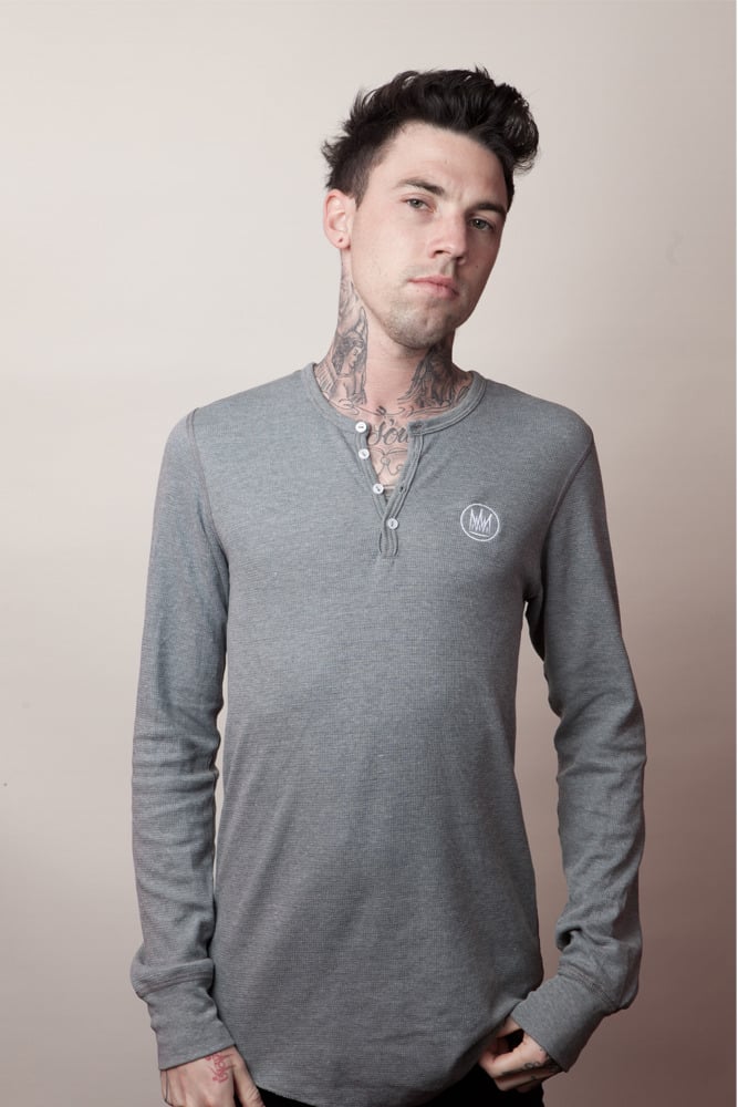 Image of Classic Thermal Henley (Gray)