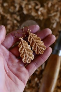 Image 7 of • Oak leaf Earrings 