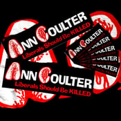 Image of Ann Coulter/Anal C*nt parody stickers