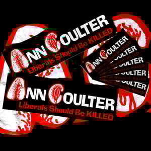 Image of Ann Coulter/Anal C*nt parody stickers