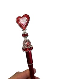 Image 2 of Rhinestone Heart Pen