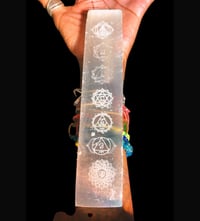 Image 2 of Selenite Chakra wand 