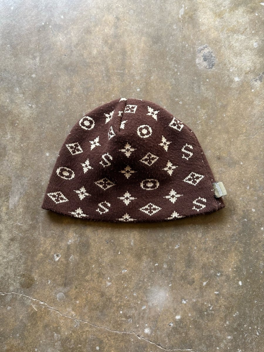 Image of Supreme 2001 Lv Monogram Skullcap