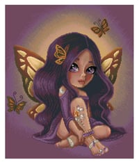 Image 2 of Butterfly Fae Full Size Diamond Painting by Amanda Hicks