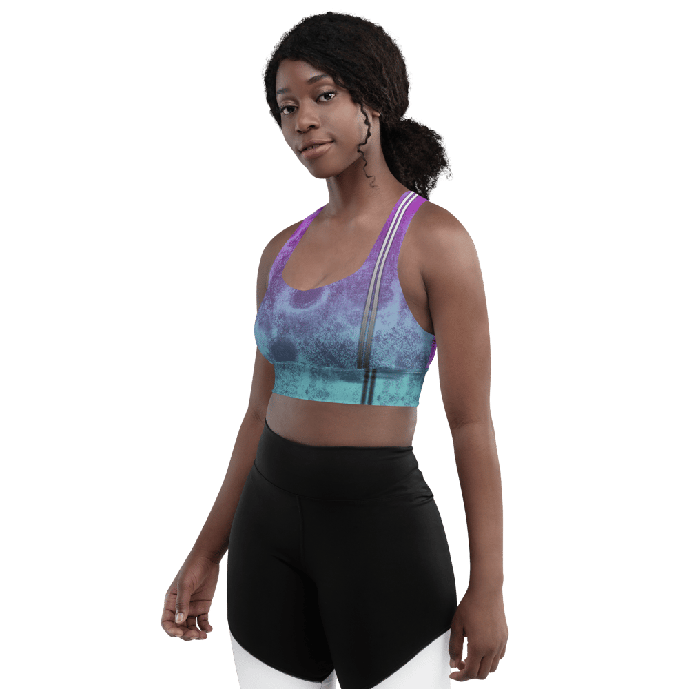 Image of Abstract Autumn Longline sports bra