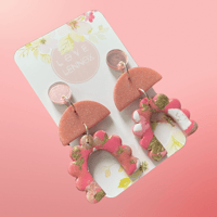 ‘Milla Earrings’ - pink terrazzo 