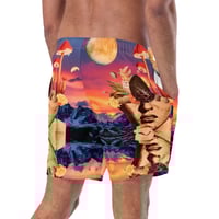 Image 3 of The Sun Sets Best in the West - All Over Print - Eco Friendly - Men's Swim Trunks