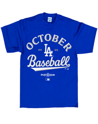 LA ocober Baseball blue shirt