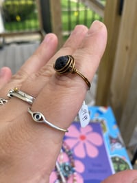Image 3 of Lava stone wire wrapped ring