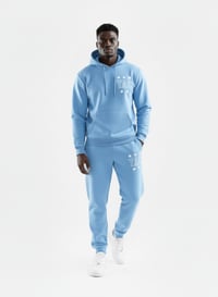 Image 4 of YAC Carolina Blue Mesh Blend Sweatsuit