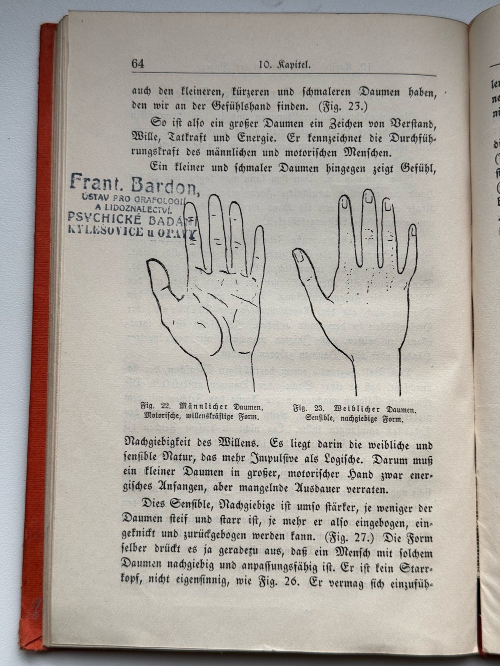 Image of Original Book from Library of Franz Bardon - Emil Peters: Hand und Charakter