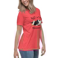 Image 4 of Women's Relaxed T-Shirt, Not in the Mooood T-Shirt | Funny Cow Farm Humor Graphic Tee